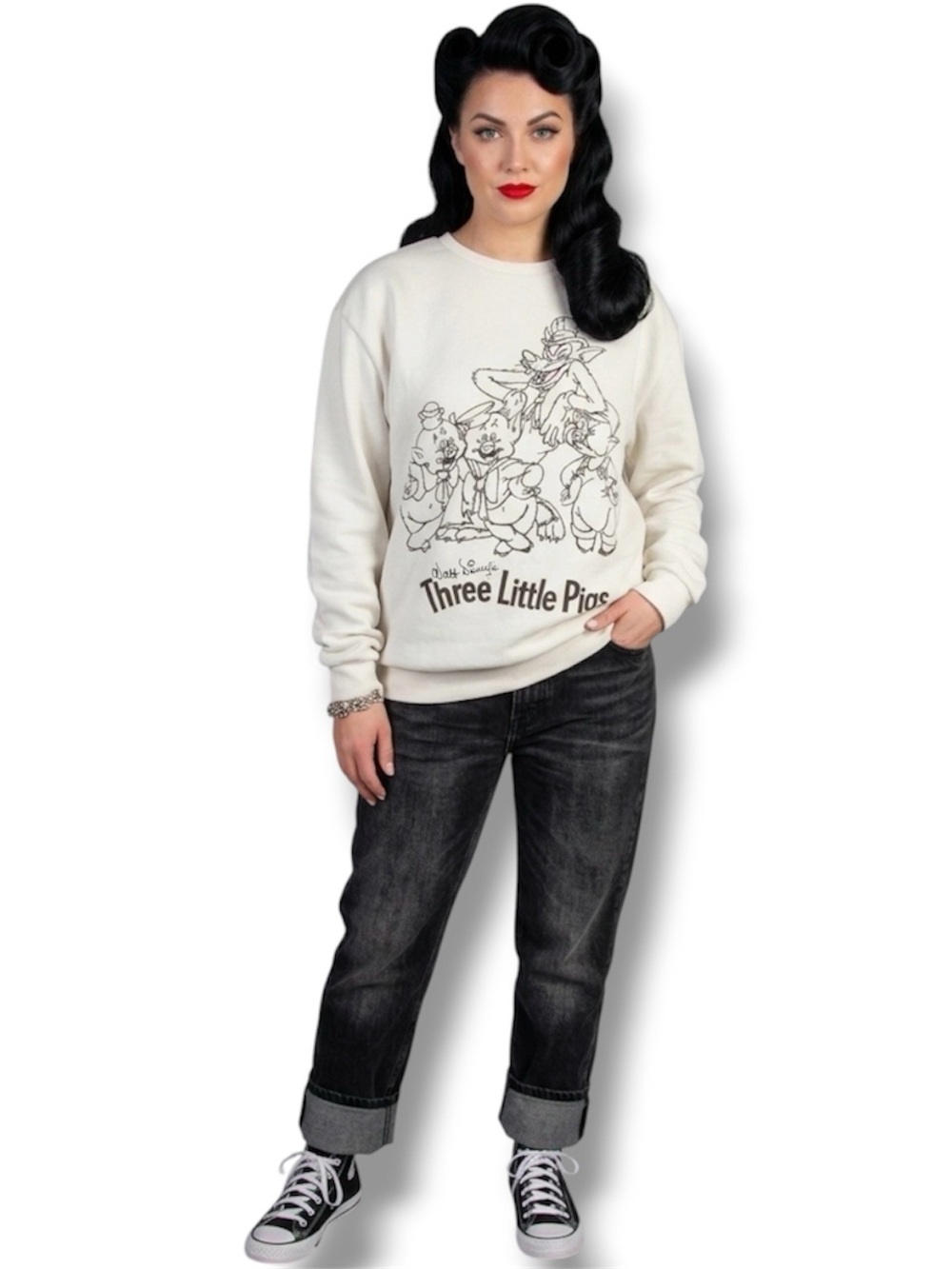Cakeworthy Disney Three Little Pigs Crewneck oversized Sweater (Unisex)